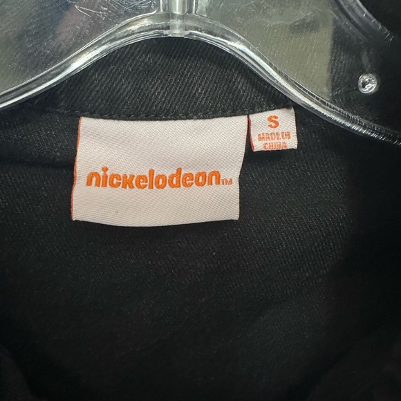 Nickelodeon Black Jean Jacket with Purple Rugrats 90s Cartoon Back Panel - Picture 4 of 6